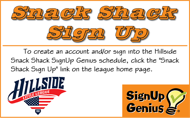 Snack Shack Sign Up